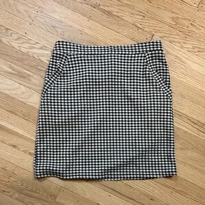 Classic Black and White Checkered Women's Skirt